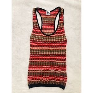 MISSONI• Woven Multi Colored Racer Back Tank Top
